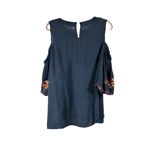 Umgee Women's Floral Embroidered Tunic Size XL Off-shoulders Boho Peasant Hippie - Picture 5 of 8